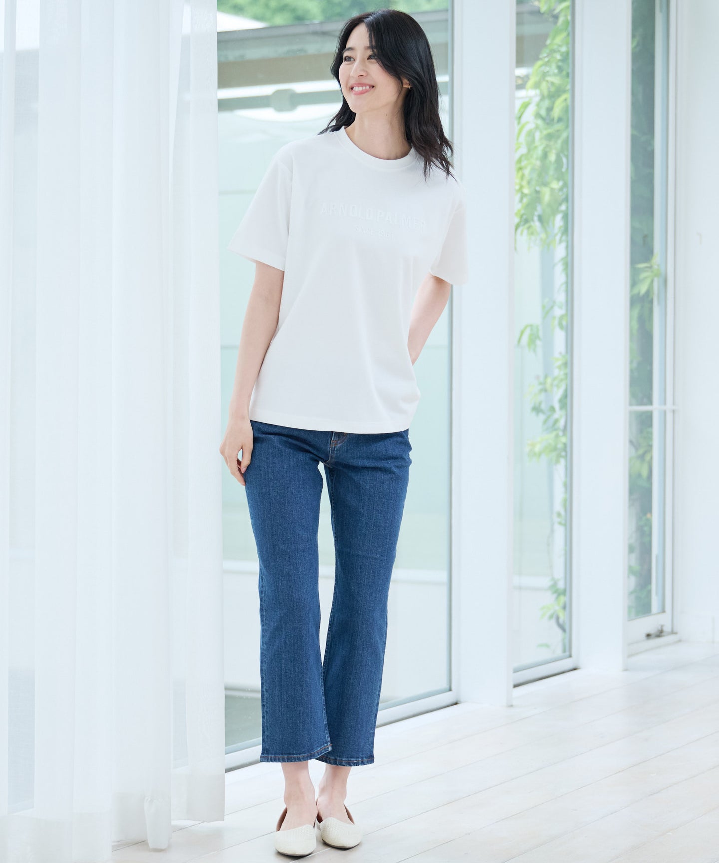 Arnold Palmer 【TIME SALE】【汗染み防止】シェア エンボスプリントTシャツ